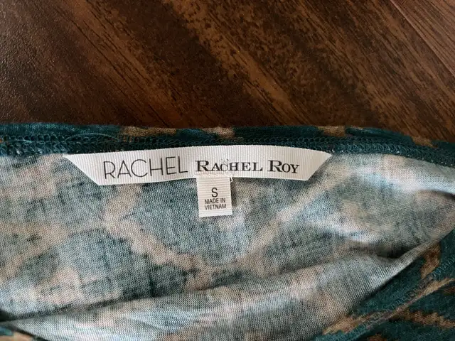 Rachel Roy women’s small one-shoulder maxi dress, teal and tan in Women's - Dresses & Skirts in Oshawa / Durham Region - Image 3