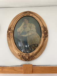 Antique picture and frame