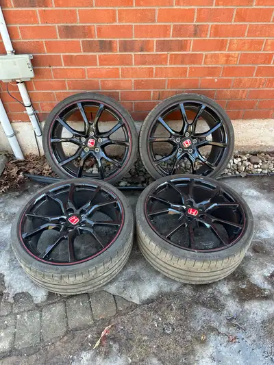 Selling a Set of OEM 20” Honda Type-R Rims on Continental Sport Contact 6 Tires. Tires have OK tread...