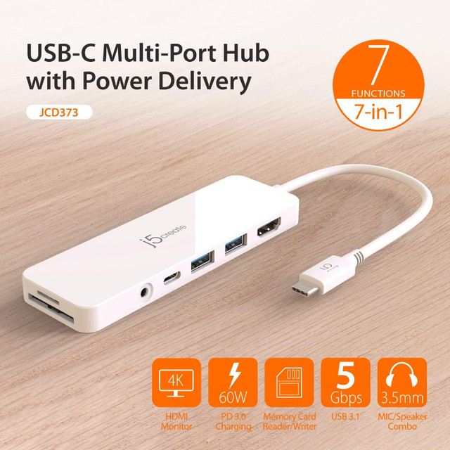 j5create USB-C Mini Hub - 4K HDMI - Like NEW in Cables & Connectors in Mississauga / Peel Region - Image 2