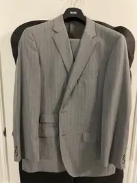 Hugo Boss grey striped 2 piece suit 