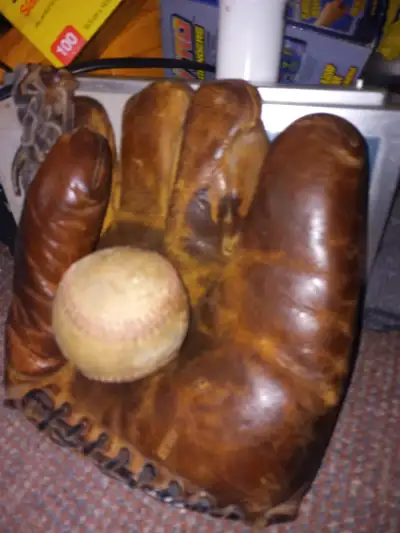 ANTIQUE BASEBALL GLOVE, View more