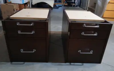 his is a pair of large IKEA hanging desk drawer/filing units, 16"wide x 29" deep x 18.5" tall. Each...