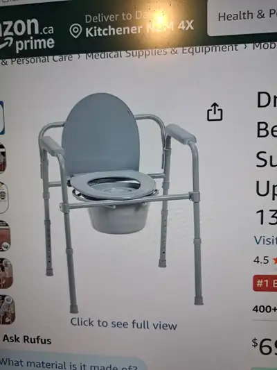 3-in-1 Commode Chair: Versatile 3-in-1 design enables this model to easily be positioned over a stan...