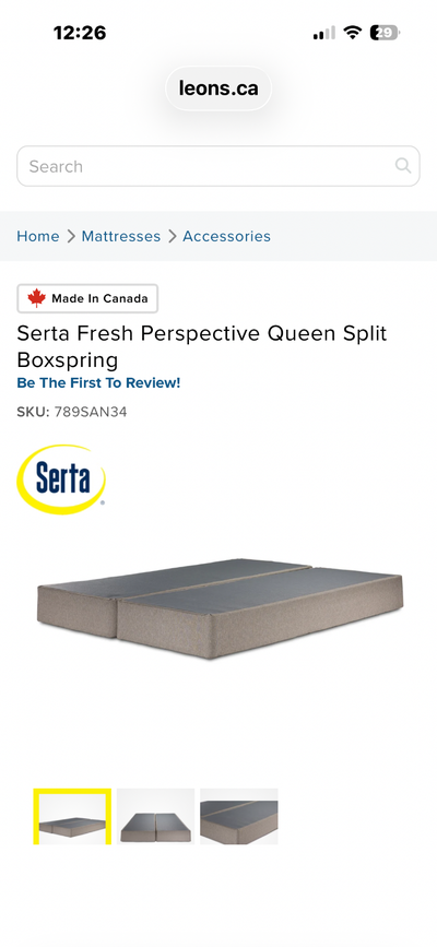 Single mom needs   split queen boxspring, View more