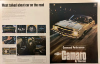 1967 Camaro SS 350 XLarge 2-Page Original Ad