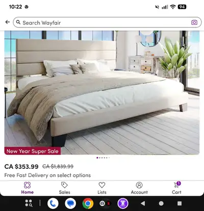 King bedframe, View more