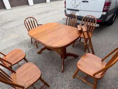 Free delivery used Wooden Dining Table with 6 Chairs, View more
