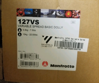 Manfrotto 127VS Variable Spread Basic Dolly, View more
