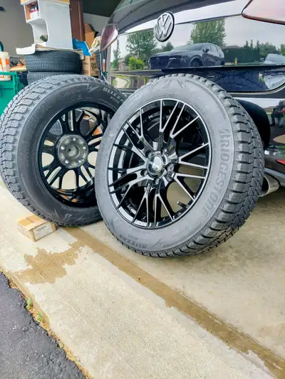 Bridgestone Blizzak WS90 91H 205/55R16 8/32" Tread Depth. RTX Vertex Rims 16x7, 5x112 bolt pattern,...