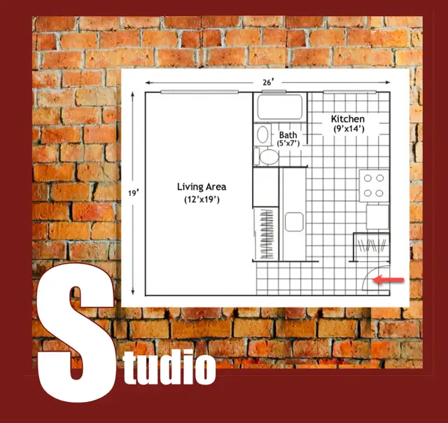 *** Large STUDIO + Enhanced Living Experience
