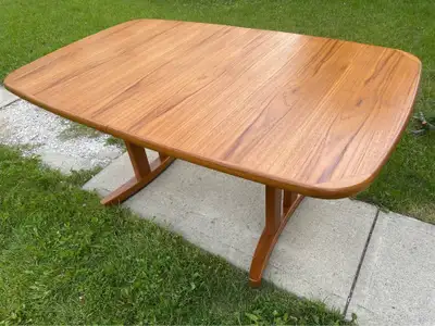 Teak dining table, MCM 70’s vintage scandi, View more