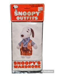 RARE unopened VINTAGE Snoopy sheriff outfit fits 0821 11" plush 