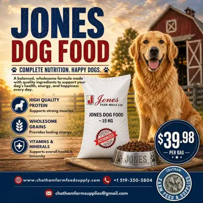Jones dog food , View more