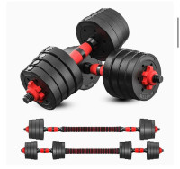 Adjustable Dumbbell Sets-BRAND NEW 40 Kg/88 Lbs w Extension Rod