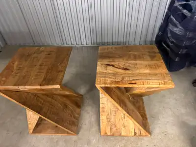 Solid wood end tables, View more