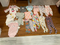 EUC, infant girls mixed lot clothes, size 6-9m and 9m