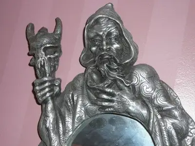 Wizard mirror, Wizard and sceptre, dragon head sceptre,reflexion, View more
