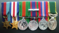 Canadian Court Mounted Miniature Military Medals 1939 - 1945