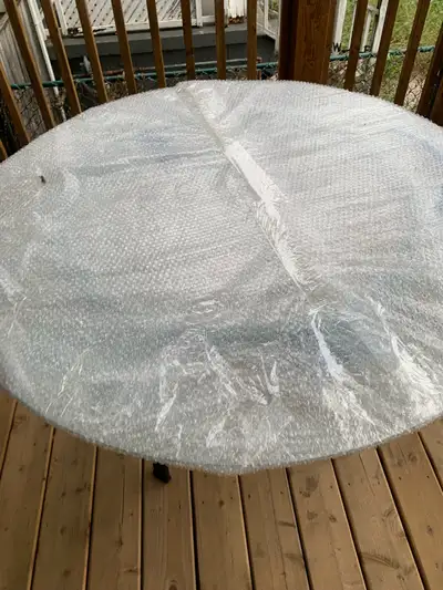  Round bistro table with a glass top, View more
