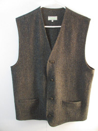 Jimmy Hourihan Wool Fleece Vest Waistcoat Tweed Ireland Men Sz s