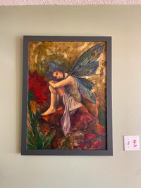 Large Fairy Painting - Framed Canvas (2012)