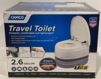 Camco Premium Portable Travel Toilet 2.6Gallon