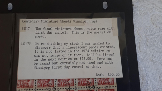 Rare Canadian Miniature First Day Sheet Winnipeg Stamps in Arts & Collectibles in Cole Harbour - Image 2