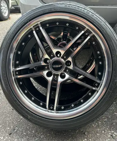 Selling a set of 3 ASA rims and 1 steel rim with all season tires. Rims are 18 inch and have a cool...
