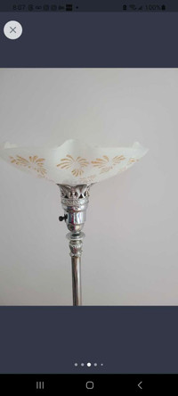 Antique tulip floor lamp