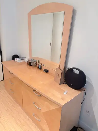 Heavy Wood Dressers with Mirror – $150, View more