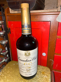 Empty Vintage Canadian Club 3.79 litre Bottle