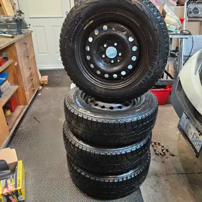 Set of 4 winter tires on steel rims 215 70 R16 Tires have 5.5mm (7/32) tread depth. Came off of a To...
