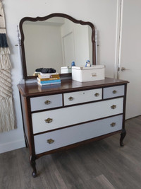 MOVING SALE NEED GONE ASAP - Antique Wooden Mirrored Dresser