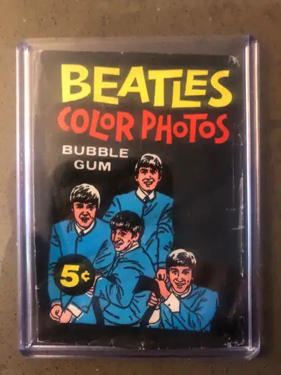 1964 Topps BEATLES Color Photos Card Wrapper, View more