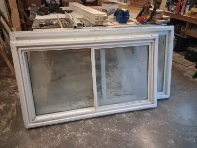 2 Vinyl horizontal sliders windows, View more