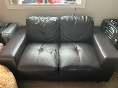 Black Leather Couch for Sale, View more