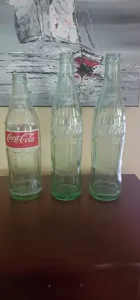 Three Vintage Coke/ Coca-Cola Bottles