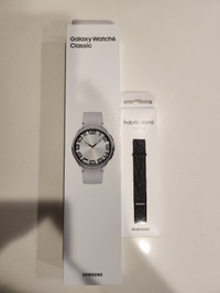 SEALED Galaxy Watch6 Classic(Bluetooth, 47mm)+Extra Fabric Band