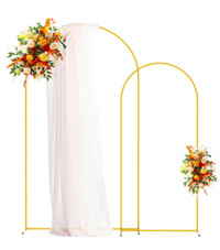 Metal Arch Backdrop Stand Gold Wedding Backdrop Stand Set of 2