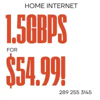 Lowest price Internet Rogers 1.5 gbps