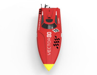 RC ARTR 2.4G 2CH Brushless Vector 80 High Speed Racing Boat with