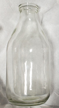 Vintage 2 litre Glass  Milk Bottle 