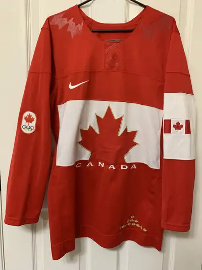 A Nike replica jersey worn by the Gold Medal-winning Women’s and Men’s teams during the 2014 Sochi g...