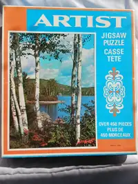 Vintage Artist Jigsaw Puzzle "Birch Lake"