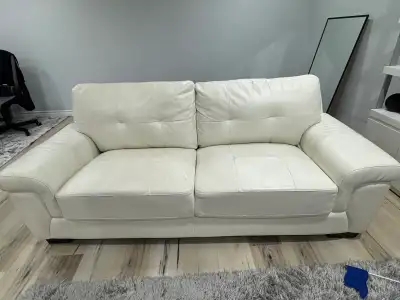 white leather sofa, View more