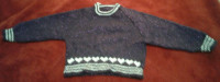 Toddlers Baby Sweater 10 Sparkling Purple with White Hearts