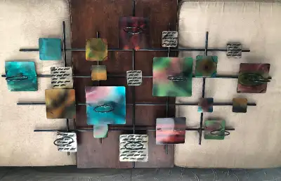 Retro metal wall art, View more