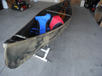 Fiberglass canoe