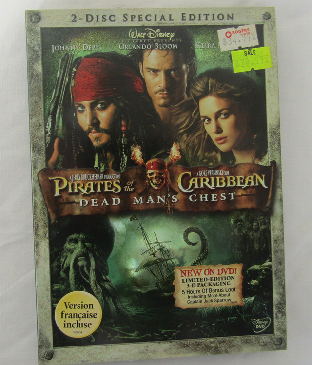 Pirates of the Caribbean Dead Man's Chest DVD Johnny Depp 2 Disc in CDs, DVDs & Blu-ray in Cole Harbour